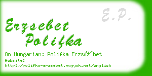 erzsebet polifka business card